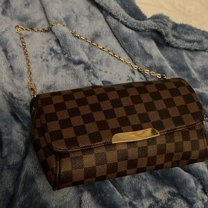 Checkered shoulder Purse Bag